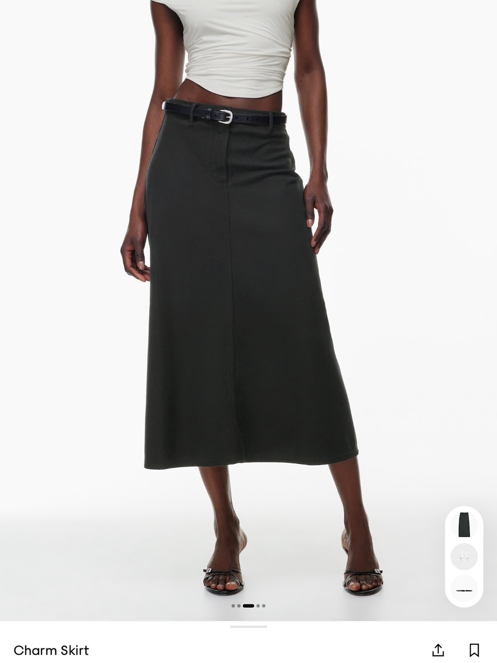 Aritzia Black Maxi Skirt Charm Skirt